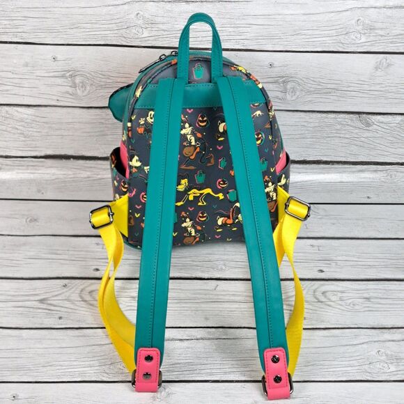 Loungefly Backpack Disney Parks Halloween 2023 Mickey Pumpkin Glows in the Dark - Picture 7 of 11